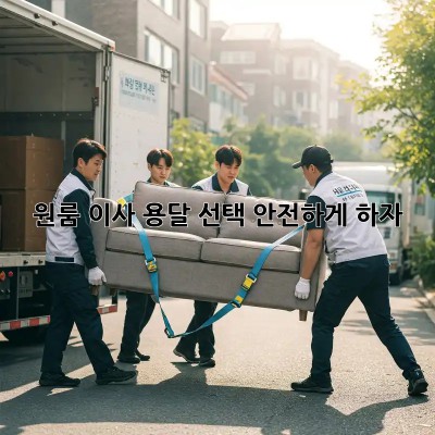 원룸 이사, 용달 선택 안전하게 하자!