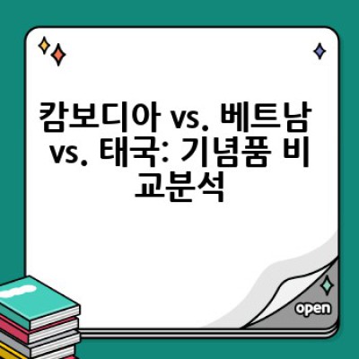캄보디아 여행 필수 쇼핑 리스트: 놓치면 후회할 베트남 & 태국 기념품 비교분석!