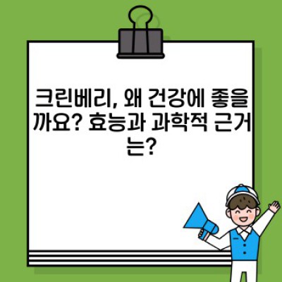크린베리 효능과 부작용 완벽 정리: 섭취방법, 종류, 주의사항까지!