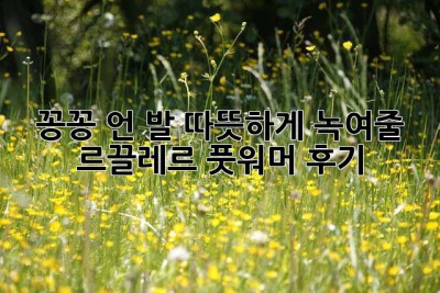 꽁꽁 언 발, 따뜻하게 녹여줄 르끌레르 풋워머 후기! ✨