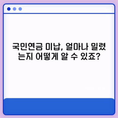 국민연금 미납, 이제 걱정 끝! 완벽 해결 가이드