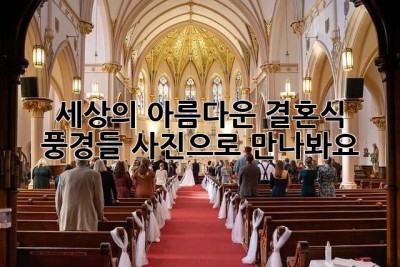 세상의 아름다운 결혼식 풍경들, 사진으로 만나봐요! ✨