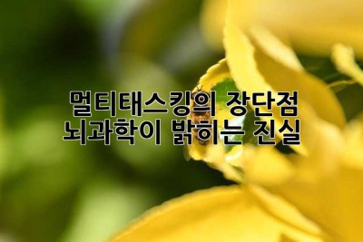 멀티태스킹의 장단점: 뇌과학이 밝히는 진실