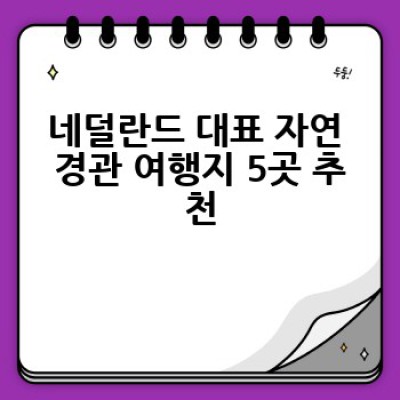 네덜란드 자연의 아름다움을 만나다: 숨겨진 보석 같은 자연 경관 여행지 완벽 가이드