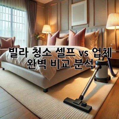 빌라 청소, 셀프 vs 업체? 🤔 완벽 비교 분석!