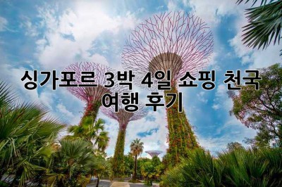 싱가포르 3박 4일 쇼핑 천국 여행 후기! ✨