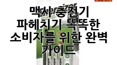 맥시 충전기 파헤치기: 똑똑한 소비자를 위한 완벽 가이드